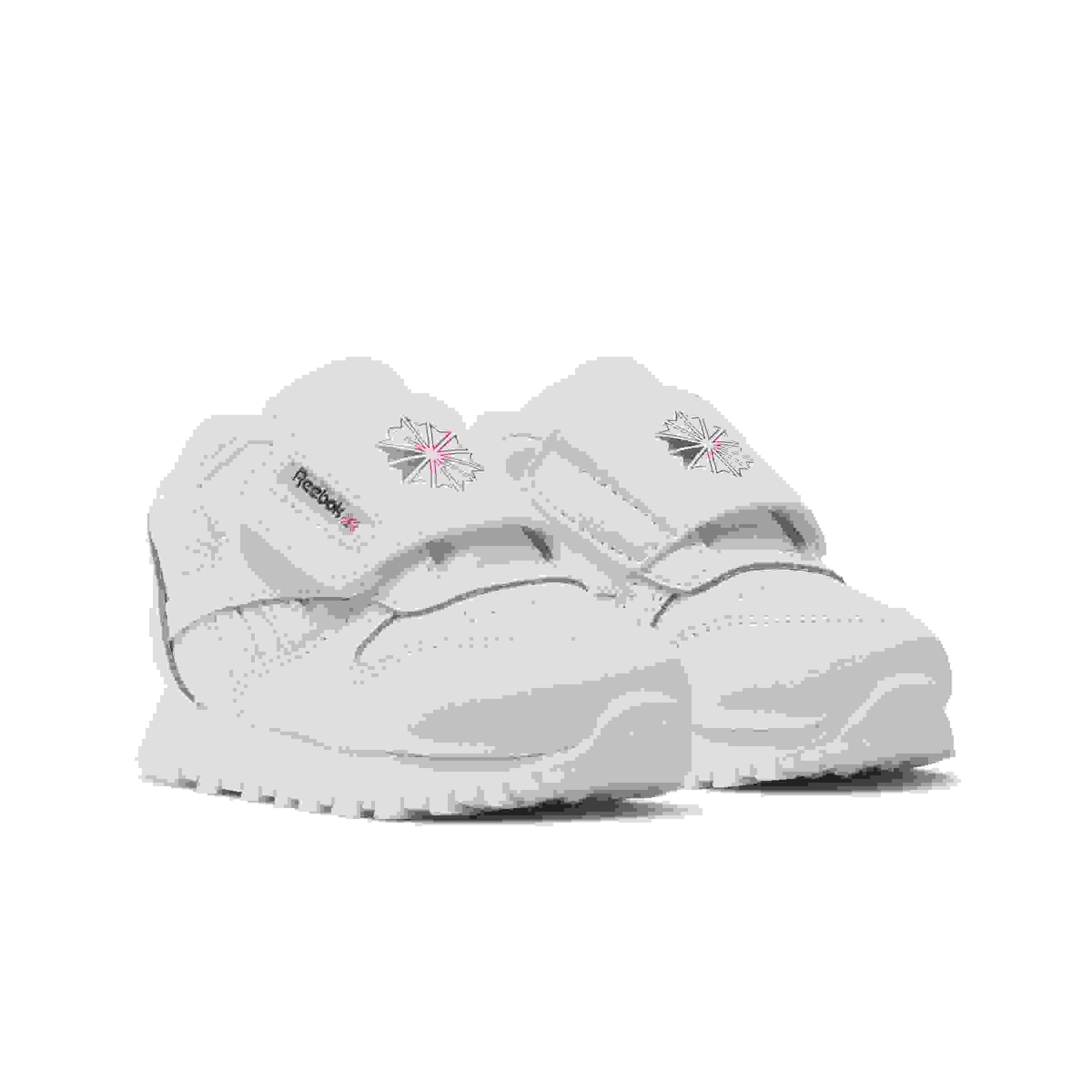 Reebok Classic Leather Infant Boys' "White/White/Grey" Shoe